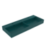 Wastafel Milano Mat Petrol Blue 120x46x12cm Dubbele wasbak - met kraangat en overloop