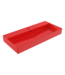 Wastafel Milano Glans Rood 100x46x12cm - met kraangat en overloop
