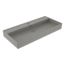 BOCCHI Wastafel Milano Mat Beton Grijs 100x46x12cm - met kraangat en overloop