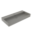 Wastafel Milano Mat Beton Grijs 100x46x12cm - met kraangat en overloop