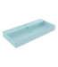 Wastafel Milano Mat Baby Blue 100x46x12cm - met kraangat en overloop