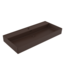 Wastafel Milano Mat Bruin 100x46x12cm - met kraangat en overloop
