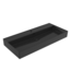 Wastafel Milano Glans Zwart 100x46x12cm - met kraangat en overloop