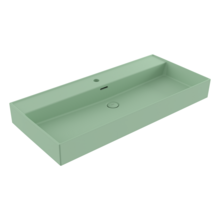 Wastafel Milano Mat Mint Groen 100x46x12cm - met kraangat en overloop