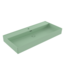 Wastafel Milano Mat Mint Groen 100x46x12cm - met kraangat en overloop