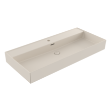 Wastafel Milano Mat Jasmijn 100x46x12cm - met kraangat en overloop