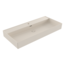 BOCCHI Wastafel Milano Mat Jasmijn 100x46x12cm - met kraangat en overloop