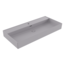 BOCCHI Wastafel Milano Mat Grijs 100x46x12cm - met kraangat en overloop