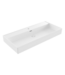 BOCCHI Wastafel Milano Mat Wit 100x46x12cm - met kraangat en overloop