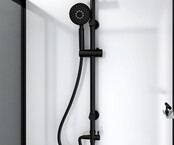 Complete Douchecabine Marani 110x80x225cm Mat Zwart met Rookglas