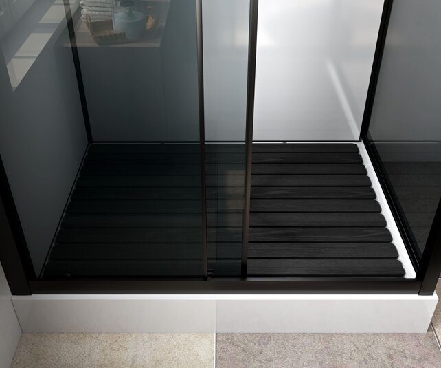 Complete Douchecabine Marani 110x80x225cm Mat Zwart met Rookglas