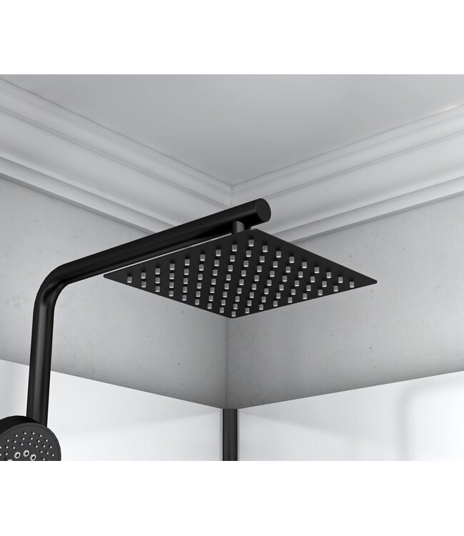 Complete Douchecabine Marani 110x80x225cm Mat Zwart met Rookglas