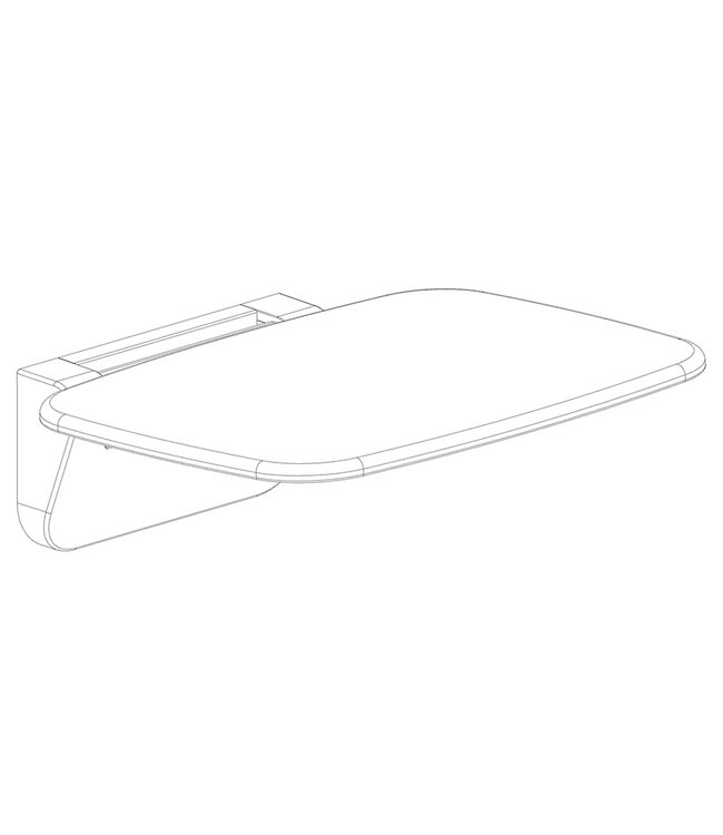 Douchestoel Opklapbaar Serva Wit - 32.5050