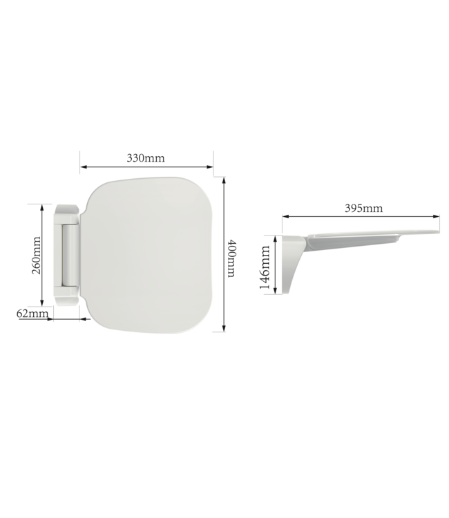 Douchestoel Opklapbaar Aloni Wit - TB713