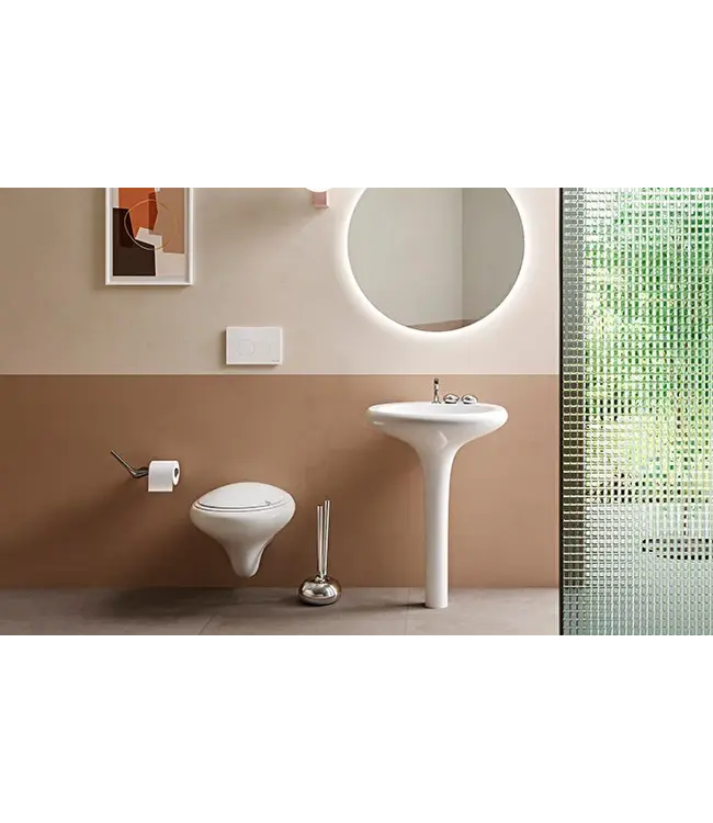 Hangend toilet Vitra Istanbul Wit met bidet Randloos ( excl. ) Toiletbril