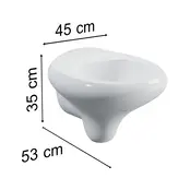 Hangend toilet Vitra Istanbul Wit met bidet Randloos ( excl. ) Toiletbril Hangend toilet Vitra Istanbul Wit met bidet Randloos ( excl. ) Toiletbril