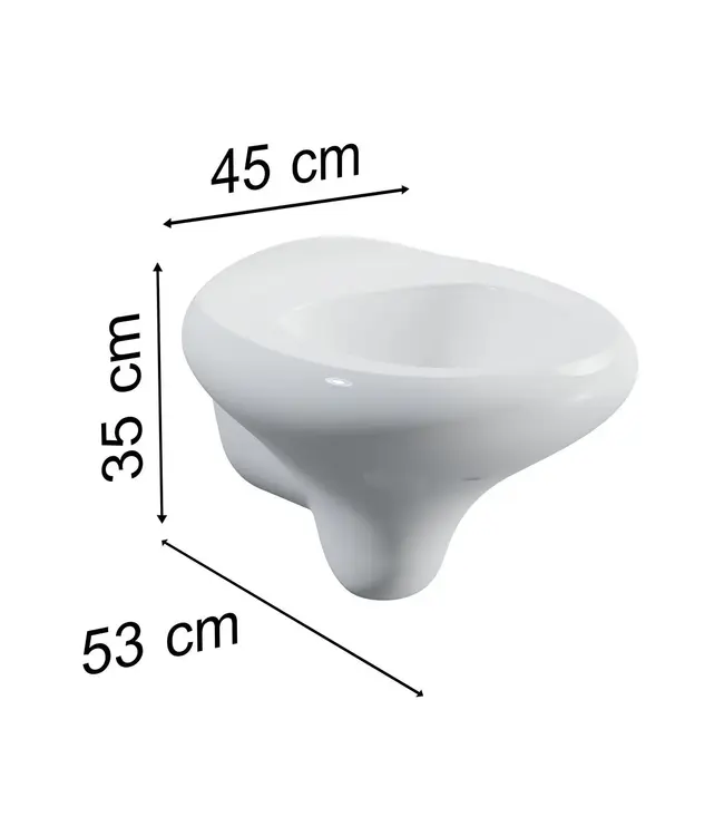 Hangend toilet Vitra Istanbul Wit met bidet Randloos ( excl. ) Toiletbril