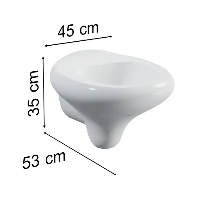 Hangend toilet Vitra Istanbul Glans Zwart met bidet Randloos ( Excl. ) Toiletbril