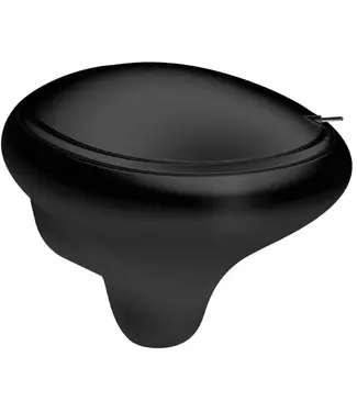 VITRA Hangend toilet Vitra Istanbul Glans Zwart met bidet Randloos ( Excl. ) Toiletbril