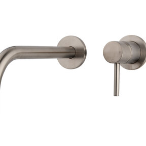 Inbouw wastafelkraan Slim Cold-Start Afbouwdeel Geborsteld Staal - 29.7164