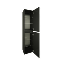 Kolomkast Marmaris Mat Zwart 160cm 2-delig deur - 32.3660