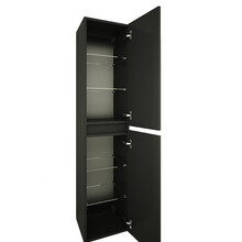 Kolomkast Marmaris Mat Zwart 160cm 2-delig deur - 32.3660