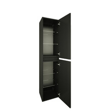 Kolomkast Marmaris Mat Zwart 160cm 2-delig deur - 32.3660