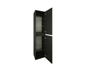 Kolomkast Marmaris Mat Zwart 160cm 2-delig deur - 32.3660