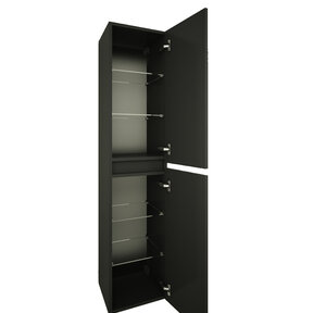 Kolomkast Marmaris Mat Zwart 160cm 2-delig deur - 32.3660