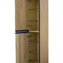 Kolomkast Lotus naturel eik/mat zwart - 160cm 2-delig deur - 38.3933