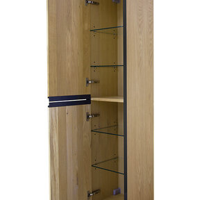 Kolomkast Lotus naturel eik/mat zwart - 160cm 2-delig deur - 38.3933