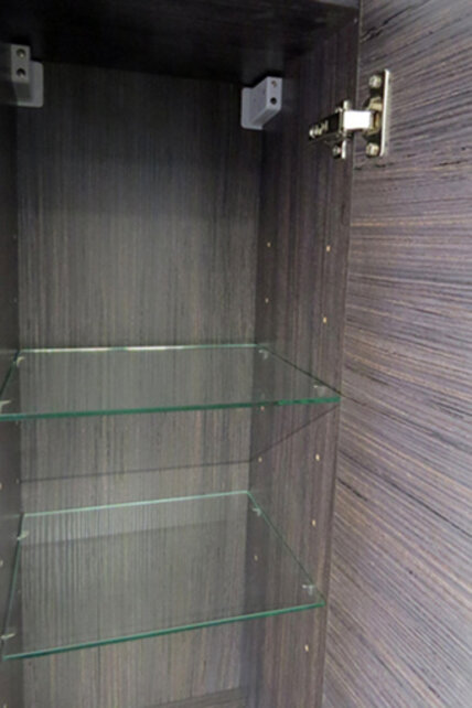 Kolomkast Tigris houtnerf grijs 160cm 2-delig deur - 38.3622