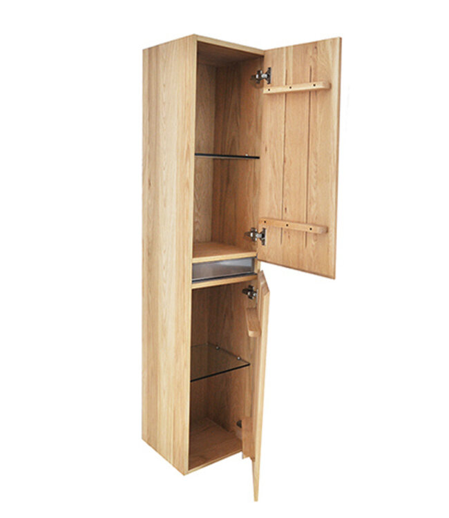Wiesbaden Kolomkast Vision OAK Echte Eikenhout 160cm 2-delig deur - 38.3585
