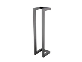Handdoekenrek Effeze Gun metal 60x15x15 cm Staal