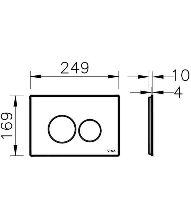 Bedieningspaneel Glas Taupe Vitra Origin