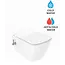 CREAVIT Hangtoilet met bidet Elegant Wit met geïntegreerde bidetkraan koud – Excl. wc-bril