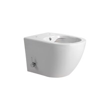 Hangtoilet met bidet Darlo Wit Warm / Koud geïntegreerde bidetkraan – Excl. wc-bril