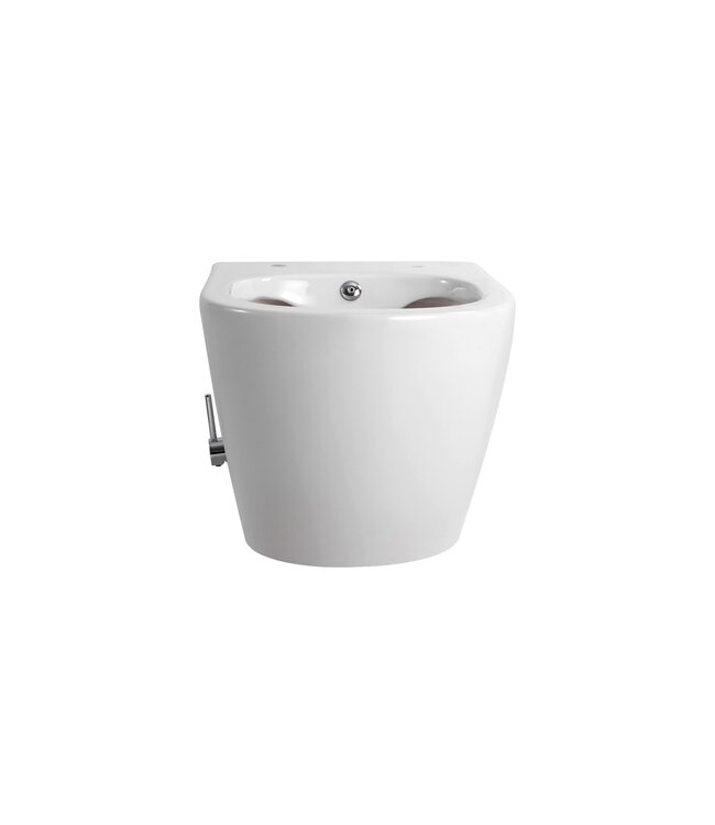 Hangtoilet met bidet Darlo Wit Warm / Koud geïntegreerde bidetkraan – Excl. wc-bril
