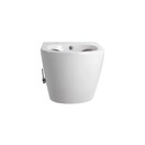 Hangtoilet met bidet Darlo Wit Koud geïntegreerde bidetkraan – Excl. wc-bril