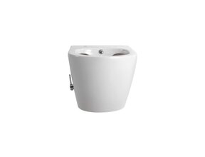 Hangtoilet met bidet Darlo Wit Koud geïntegreerde bidetkraan – Excl. wc-bril