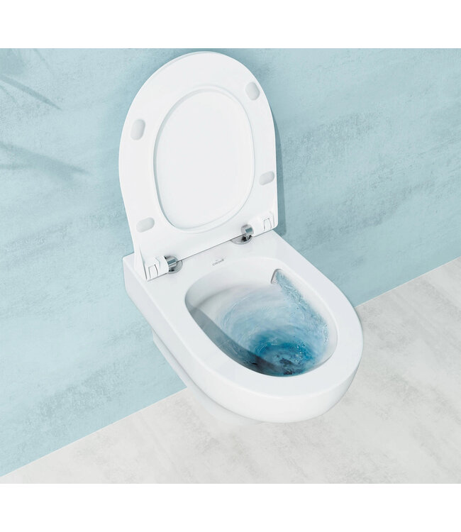 Randloos Hangtoilet Ness met tornado spoeling - Excl. wc-bril