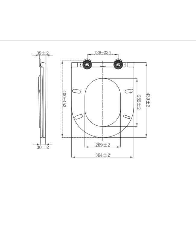 Wc bril Aloni Primium Slim design Wit  - Softclose Slim toiletzitting - QUICK RELEASE