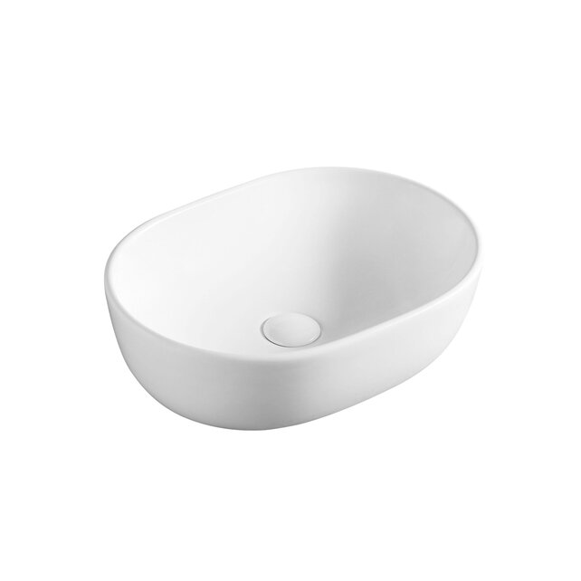 Waskom  Brest Ovaal Mat Wit - 47,5x34x14cm