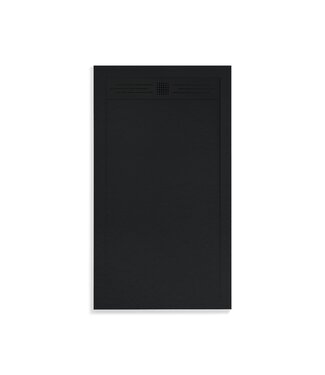 CREAVIT Douchevloer Zwart 120x90cm Composietsteen Douchebak 3cm Veroni Elite Stootvast Krasvrij