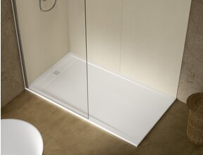 Douchevloer Wit 160x90cm Composietsteen Douchebak 3cm Veroni Elite Stootvast Krasvrij