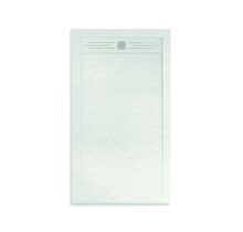 Douchevloer Wit 120x80cm Composietsteen Douchebak 3cm Veroni Elite Stootvast Krasvrij