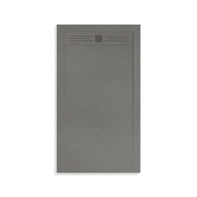 Douchevloer Grijs 120x80cm Composietsteen Douchebak 3cm Veroni Elite Stootvast Krasvrij