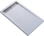 Douchevloer Wit 180x90cm Composietsteen Douchebak 3cm Veroni Elite Stootvast Krasvrij