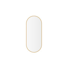 Spiegel Ovaal Renk met lijst Geborsteld Messing 30 x 70 cm - 38.3720