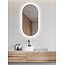 Wiesbaden Spiegel ovaal Wiesbaden Nomi 50x100cm Gunmetal met LED, dimbaar en spiegelverwarming - 38.3703